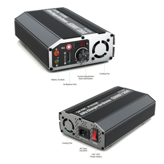 Hot Sales SKYRC PC520 520W 20A 6S Lipo Battery Balance Quick Charger With LED Digital Display LiPo Charger for RC FPV